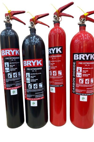Fire Extinguisher title Best CO2 Fire Extinguishers in Nigeria: You can trust us with the safety Partner for Home and Business Protection. BRYK fire extinguisher companies, providing added services of design and preparation of all fire protection components for code compliance and permit approval of your fire detection system. Contact BRYK fire extinguisher today for superior fire extinguisher service in Nigeria. Fire extinguisher Description co2 Discover peace of mind with BRYK premium CO2 fire extinguishers. Protect your home or business with reliable and certified safety solutions. Check our various sizes of co2 extinguishers. Trust us as your dedicated partner in fire safety - your safety is our priority! BRYK Fire equipment Limited supplies fire extinguishers to meet every type of emergency. BRYK fire extinguishers are affordable fully certified and have been rigorously tested to ensure that they provide the required protection for your property. CO2 fire extinguishers are basically used for CLASS B LIQUID FIRES majorly, this is used for live electrical fire outbreak because it uses carbon dioxide and it includes flammable liquids and gases, oils, greases, computer rooms and lacquers except cooking oils where you can quickly use fire blanket to resolve. The beauty of co2 is that it doesn’t cause any damage on whatsoever it touches, your items are redeemable without damage. Sizes 3kg, 5kg, 9kg, 10kg, 12kg, and 25kg, 50kg.
